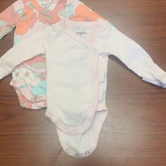 Carter’s long sleeve tee onesie bundle (2) - Picture 2 of 15